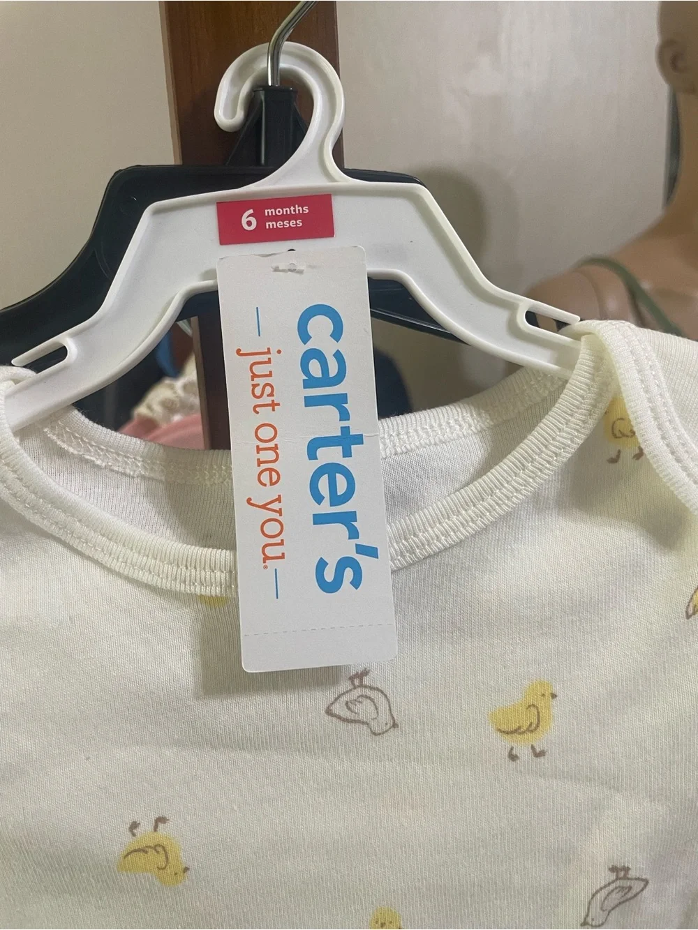 Carter's Cream Sleep Set with Yellow Chick Print